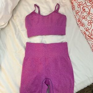 Pink women’s workout set